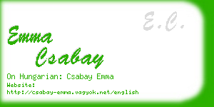 emma csabay business card